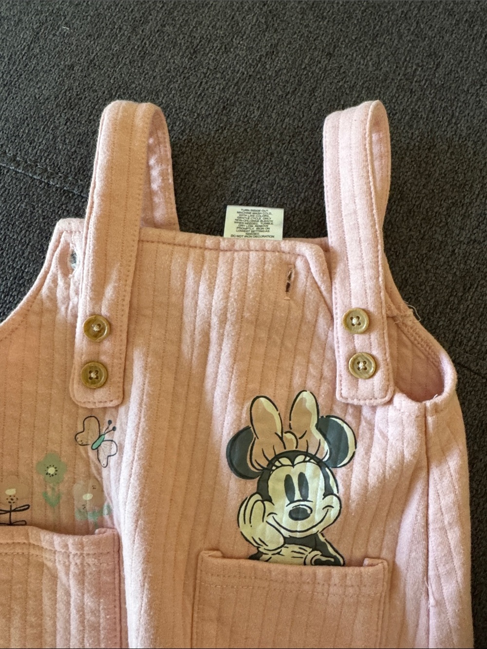 Disney Pink Minnie Mouse Overalls Baby Girl 18M - Picture 4 of 6